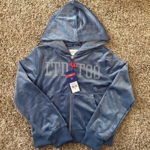 Limited Too Blue Hoodie with Rhinestone Logo